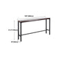 Contemporary Rectangle Bar Dining Table Wood Bar Height Table with Iron Base in Black Clearhalo 'Bar Furniture' 'Bar Tables' 'bar_tables' 'furn' 'furn_bar_tables' 'Furniture' 'furniture_bar_tables' 'Kitchen & Dining Furniture' 'kitchen&dining_furn' 'kitchen' 4345456