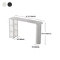 Contemporary Bar Dining Table with Shelves Indoor Bar Height Table Iron Base Clearhalo 'Bar Furniture' 'Bar Tables' 'bar_tables' 'furn' 'furn_bar_tables' 'Furniture' 'furniture_bar_tables' 'Kitchen & Dining Furniture' 'kitchen&dining_furn' 'kitchen' 4345466