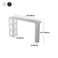 Contemporary Bar Dining Table with Shelves Indoor Bar Height Table Iron Base Clearhalo 'Bar Furniture' 'Bar Tables' 'bar_tables' 'furn' 'furn_bar_tables' 'Furniture' 'furniture_bar_tables' 'Kitchen & Dining Furniture' 'kitchen&dining_furn' 'kitchen' 4345468