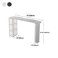 Contemporary Bar Dining Table with Shelves Indoor Bar Height Table Iron Base Clearhalo 'Bar Furniture' 'Bar Tables' 'bar_tables' 'furn' 'furn_bar_tables' 'Furniture' 'furniture_bar_tables' 'Kitchen & Dining Furniture' 'kitchen&dining_furn' 'kitchen' 4345470