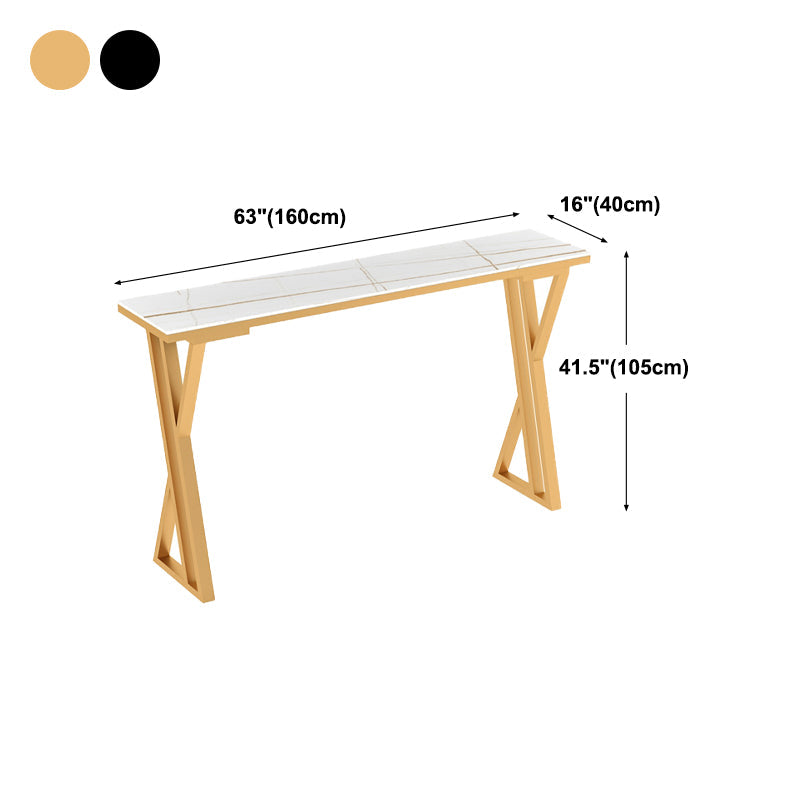 Contemporary Rectangle Bar Dining Table Indoor Bar Height Cocktail Table 42-Inch Top Clearhalo 'Bar Furniture' 'Bar Tables' 'bar_tables' 'furn' 'furn_bar_tables' 'Furniture' 'furniture_bar_tables' 'Kitchen & Dining Furniture' 'kitchen&dining_furn' 'kitchen' 4345499