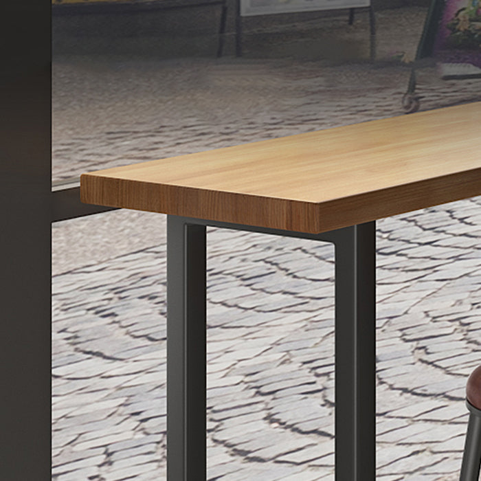 Modern Rectangle Bar Dining Table Wood Bar Height Cocktail Table 42-Inch Top Clearhalo 'Bar Furniture' 'Bar Tables' 'bar_tables' 'furn' 'furn_bar_tables' 'Furniture' 'furniture_bar_tables' 'Kitchen & Dining Furniture' 4345507