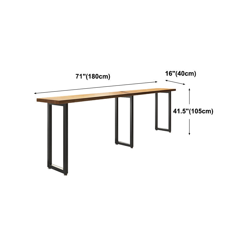 Modern Rectangle Bar Dining Table Wood Bar Height Cocktail Table 42-Inch Top Clearhalo 'Bar Furniture' 'Bar Tables' 'bar_tables' 'furn' 'furn_bar_tables' 'Furniture' 'furniture_bar_tables' 'Kitchen & Dining Furniture' 4345514