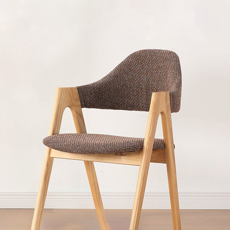 Modern Dining Arm Chairs Upholstered Armchair with Wood Legs (Set of 2) Clearhalo ' kitchen&dining_furn' 'Dining Chairs' 'Dining Tables & Seating' 'dining_chair' 'furn' 'furn_dining_chair' 'Furniture' 'furniture_dining_chair' 'Kitchen & Dining Furniture' 'kitchen' 4345538