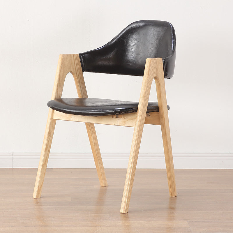 Modern Dining Arm Chairs Upholstered Armchair with Wood Legs (Set of 2) Clearhalo ' kitchen&dining_furn' 'Dining Chairs' 'Dining Tables & Seating' 'dining_chair' 'furn' 'furn_dining_chair' 'Furniture' 'furniture_dining_chair' 'Kitchen & Dining Furniture' 'kitchen' 4345540