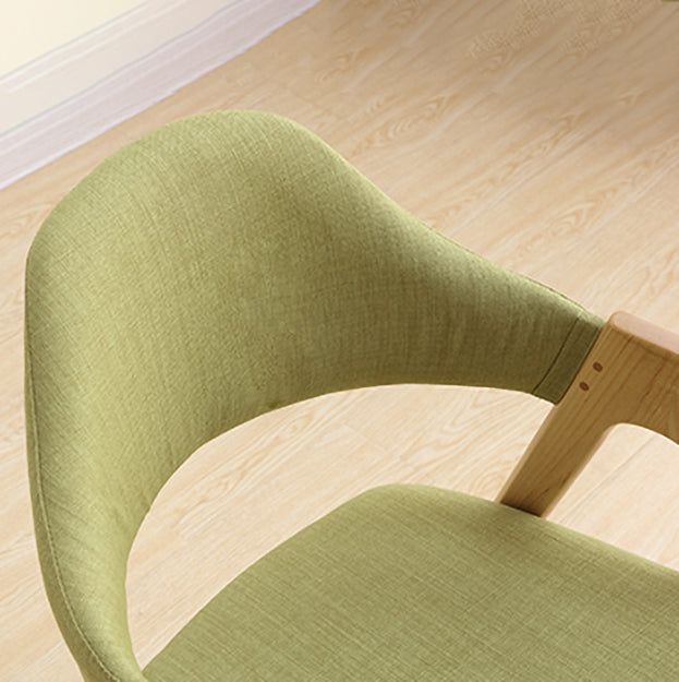 Modern Dining Arm Chairs Upholstered Armchair with Wood Legs (Set of 2) Clearhalo ' kitchen&dining_furn' 'Dining Chairs' 'Dining Tables & Seating' 'dining_chair' 'furn' 'furn_dining_chair' 'Furniture' 'furniture_dining_chair' 'Kitchen & Dining Furniture' 'kitchen' 4345553