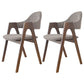 Modern Dining Arm Chairs Upholstered Armchair with Wood Legs (Set of 2) Dark Coffee Clearhalo ' kitchen&dining_furn' 'Dining Chairs' 'Dining Tables & Seating' 'dining_chair' 'furn' 'furn_dining_chair' 'Furniture' 'furniture_dining_chair' 'Kitchen & Dining Furniture' 'kitchen' 4345557