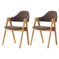 Modern Dining Arm Chairs Upholstered Armchair with Wood Legs (Set of 2) Light Coffee Clearhalo ' kitchen&dining_furn' 'Dining Chairs' 'Dining Tables & Seating' 'dining_chair' 'furn' 'furn_dining_chair' 'Furniture' 'furniture_dining_chair' 'Kitchen & Dining Furniture' 'kitchen' 4345558