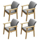 Modern Solid Dining Chair Dining Side Arm Chairs with Wooden Legs for Kitchen Grey 4 Piece Set Clearhalo ' kitchen&dining_furn' 'Dining Chairs' 'Dining Tables & Seating' 'dining_chair' 'furn' 'furn_dining_chair' 'Furniture' 'furniture_dining_chair' 'Kitchen & Dining Furniture' 'kitchen' 4345568