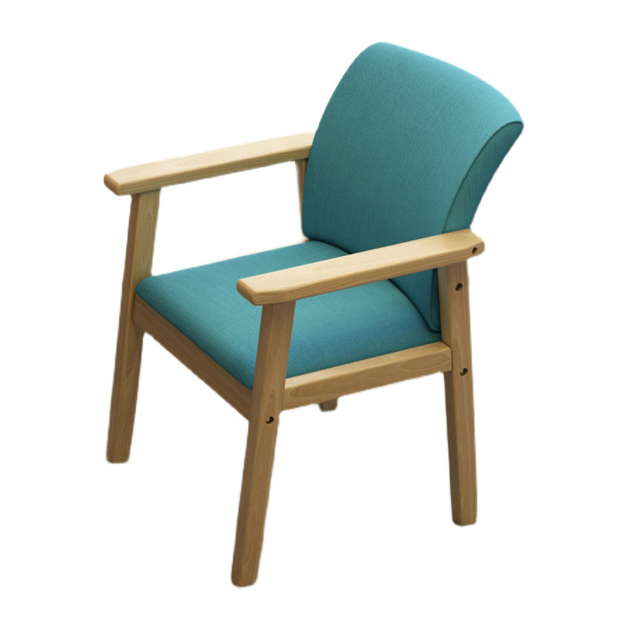 Modern Solid Dining Chair Dining Side Arm Chairs with Wooden Legs for Kitchen Clearhalo ' kitchen&dining_furn' 'Dining Chairs' 'Dining Tables & Seating' 'dining_chair' 'furn' 'furn_dining_chair' 'Furniture' 'furniture_dining_chair' 'Kitchen & Dining Furniture' 'kitchen' 4345572