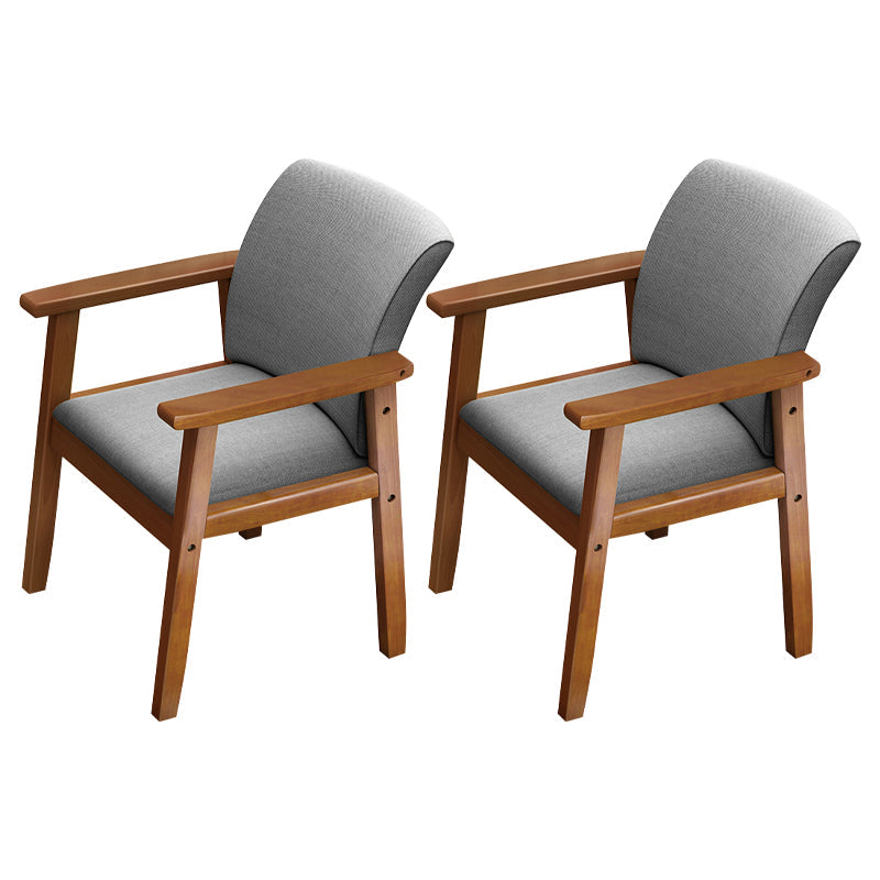 Modern Solid Dining Chair Dining Side Arm Chairs with Wooden Legs for Kitchen Dark Gray 2 Piece Set Clearhalo ' kitchen&dining_furn' 'Dining Chairs' 'Dining Tables & Seating' 'dining_chair' 'furn' 'furn_dining_chair' 'Furniture' 'furniture_dining_chair' 'Kitchen & Dining Furniture' 'kitchen' 4345573