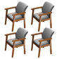 Modern Solid Dining Chair Dining Side Arm Chairs with Wooden Legs for Kitchen Dark Gray 4 Piece Set Clearhalo ' kitchen&dining_furn' 'Dining Chairs' 'Dining Tables & Seating' 'dining_chair' 'furn' 'furn_dining_chair' 'Furniture' 'furniture_dining_chair' 'Kitchen & Dining Furniture' 'kitchen' 4345575