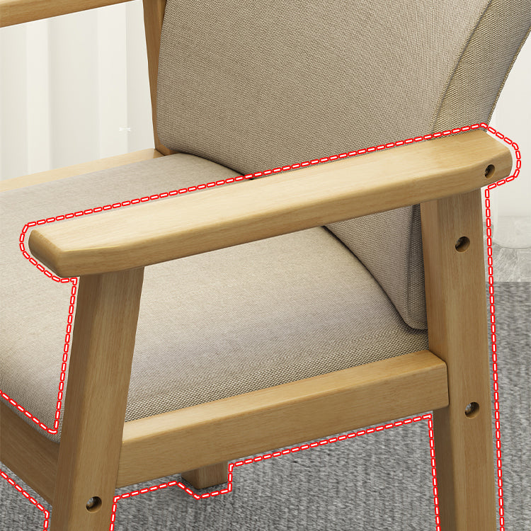 Modern Solid Dining Chair Dining Side Arm Chairs with Wooden Legs for Kitchen Clearhalo ' kitchen&dining_furn' 'Dining Chairs' 'Dining Tables & Seating' 'dining_chair' 'furn' 'furn_dining_chair' 'Furniture' 'furniture_dining_chair' 'Kitchen & Dining Furniture' 'kitchen' 4345576