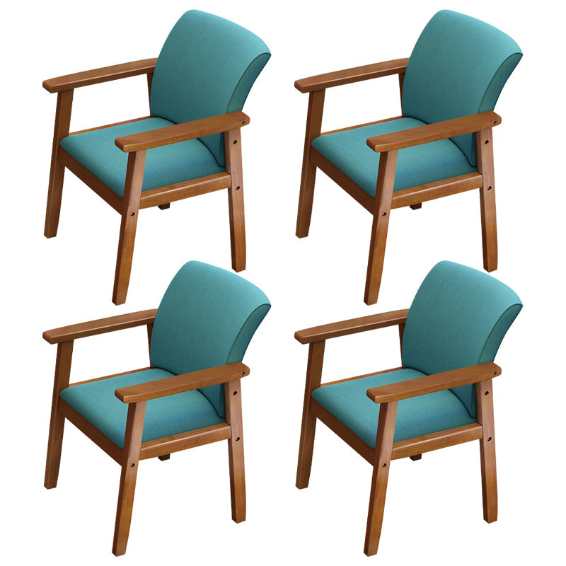 Modern Solid Dining Chair Dining Side Arm Chairs with Wooden Legs for Kitchen Blue 4 Piece Set Clearhalo ' kitchen&dining_furn' 'Dining Chairs' 'Dining Tables & Seating' 'dining_chair' 'furn' 'furn_dining_chair' 'Furniture' 'furniture_dining_chair' 'Kitchen & Dining Furniture' 'kitchen' 4345589