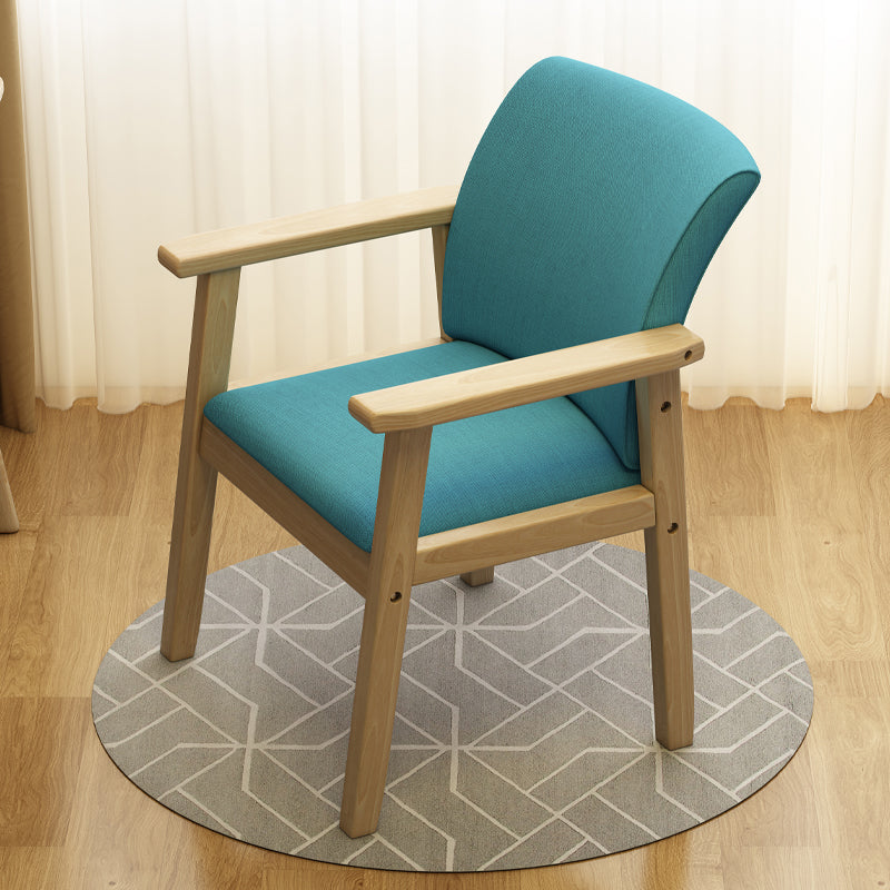 Modern Solid Dining Chair Dining Side Arm Chairs with Wooden Legs for Kitchen Light Blue 1 Piece Clearhalo ' kitchen&dining_furn' 'Dining Chairs' 'Dining Tables & Seating' 'dining_chair' 'furn' 'furn_dining_chair' 'Furniture' 'furniture_dining_chair' 'Kitchen & Dining Furniture' 'kitchen' 4345590