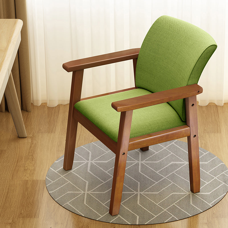 Modern Solid Dining Chair Dining Side Arm Chairs with Wooden Legs for Kitchen Green 1 Piece Clearhalo ' kitchen&dining_furn' 'Dining Chairs' 'Dining Tables & Seating' 'dining_chair' 'furn' 'furn_dining_chair' 'Furniture' 'furniture_dining_chair' 'Kitchen & Dining Furniture' 'kitchen' 4345593