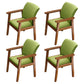 Modern Solid Dining Chair Dining Side Arm Chairs with Wooden Legs for Kitchen Green 4 Piece Set Clearhalo ' kitchen&dining_furn' 'Dining Chairs' 'Dining Tables & Seating' 'dining_chair' 'furn' 'furn_dining_chair' 'Furniture' 'furniture_dining_chair' 'Kitchen & Dining Furniture' 'kitchen' 4345595