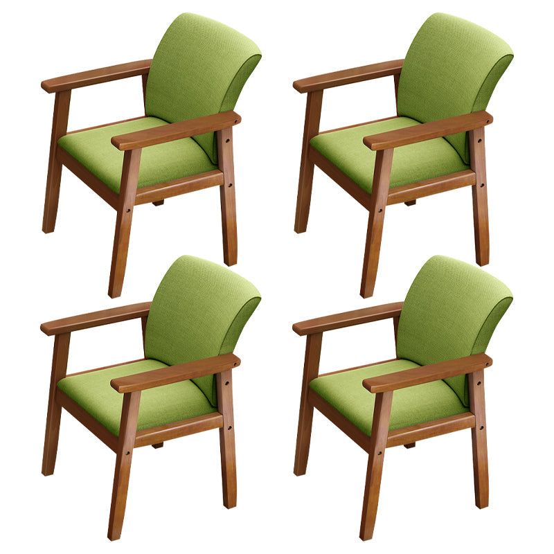 Modern Solid Dining Chair Dining Side Arm Chairs with Wooden Legs for Kitchen Green 4 Piece Set Clearhalo ' kitchen&dining_furn' 'Dining Chairs' 'Dining Tables & Seating' 'dining_chair' 'furn' 'furn_dining_chair' 'Furniture' 'furniture_dining_chair' 'Kitchen & Dining Furniture' 'kitchen' 4345595