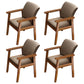 Modern Solid Dining Chair Dining Side Arm Chairs with Wooden Legs for Kitchen Coffee 4 Piece Set Clearhalo ' kitchen&dining_furn' 'Dining Chairs' 'Dining Tables & Seating' 'dining_chair' 'furn' 'furn_dining_chair' 'Furniture' 'furniture_dining_chair' 'Kitchen & Dining Furniture' 'kitchen' 4345604
