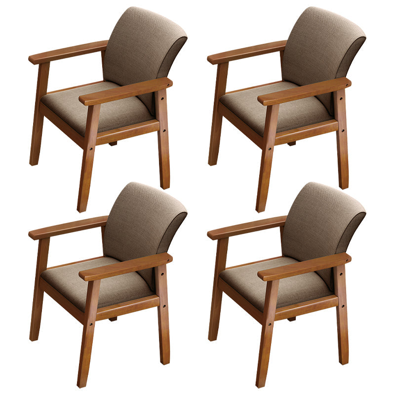 Modern Solid Dining Chair Dining Side Arm Chairs with Wooden Legs for Kitchen Coffee 4 Piece Set Clearhalo ' kitchen&dining_furn' 'Dining Chairs' 'Dining Tables & Seating' 'dining_chair' 'furn' 'furn_dining_chair' 'Furniture' 'furniture_dining_chair' 'Kitchen & Dining Furniture' 'kitchen' 4345604