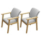 Modern Solid Dining Chair Dining Side Arm Chairs with Wooden Legs for Kitchen Gray-White 2 Piece Set Clearhalo ' kitchen&dining_furn' 'Dining Chairs' 'Dining Tables & Seating' 'dining_chair' 'furn' 'furn_dining_chair' 'Furniture' 'furniture_dining_chair' 'Kitchen & Dining Furniture' 'kitchen' 4345609