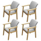 Modern Solid Dining Chair Dining Side Arm Chairs with Wooden Legs for Kitchen Gray-White 4 Piece Set Clearhalo ' kitchen&dining_furn' 'Dining Chairs' 'Dining Tables & Seating' 'dining_chair' 'furn' 'furn_dining_chair' 'Furniture' 'furniture_dining_chair' 'Kitchen & Dining Furniture' 'kitchen' 4345610
