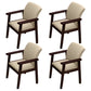 Modern Solid Dining Chair Dining Side Arm Chairs with Wooden Legs for Kitchen Dark Khaki 4 Piece Set Clearhalo ' kitchen&dining_furn' 'Dining Chairs' 'Dining Tables & Seating' 'dining_chair' 'furn' 'furn_dining_chair' 'Furniture' 'furniture_dining_chair' 'Kitchen & Dining Furniture' 'kitchen' 4345613