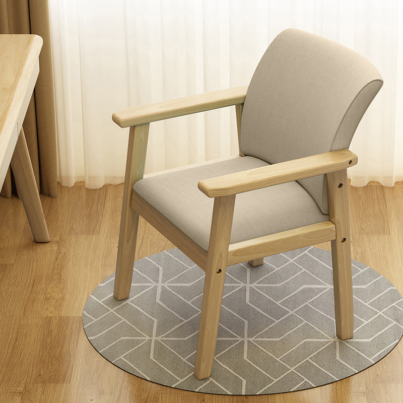 Modern Solid Dining Chair Dining Side Arm Chairs with Wooden Legs for Kitchen Light Coffee 1 Piece Clearhalo ' kitchen&dining_furn' 'Dining Chairs' 'Dining Tables & Seating' 'dining_chair' 'furn' 'furn_dining_chair' 'Furniture' 'furniture_dining_chair' 'Kitchen & Dining Furniture' 'kitchen' 4345617