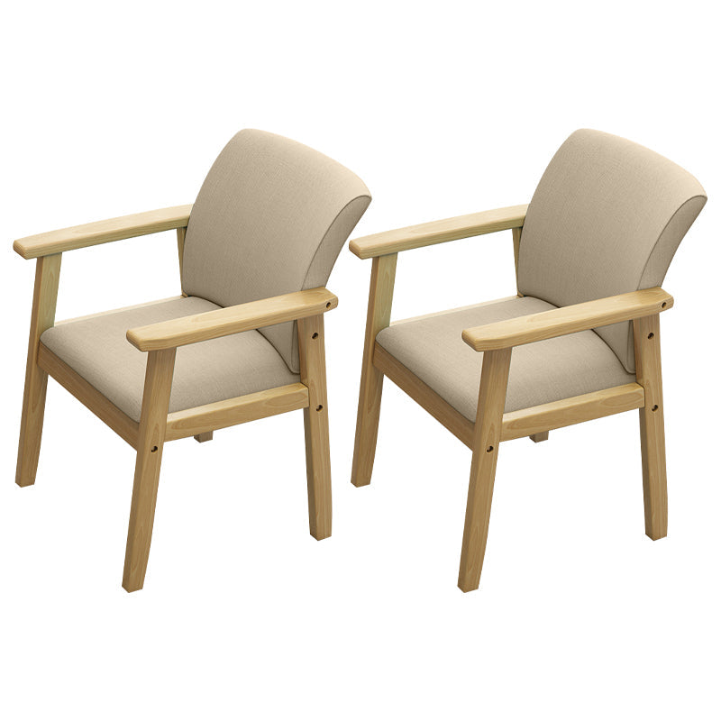 Modern Solid Dining Chair Dining Side Arm Chairs with Wooden Legs for Kitchen Light Coffee 2 Piece Set Clearhalo ' kitchen&dining_furn' 'Dining Chairs' 'Dining Tables & Seating' 'dining_chair' 'furn' 'furn_dining_chair' 'Furniture' 'furniture_dining_chair' 'Kitchen & Dining Furniture' 'kitchen' 4345618