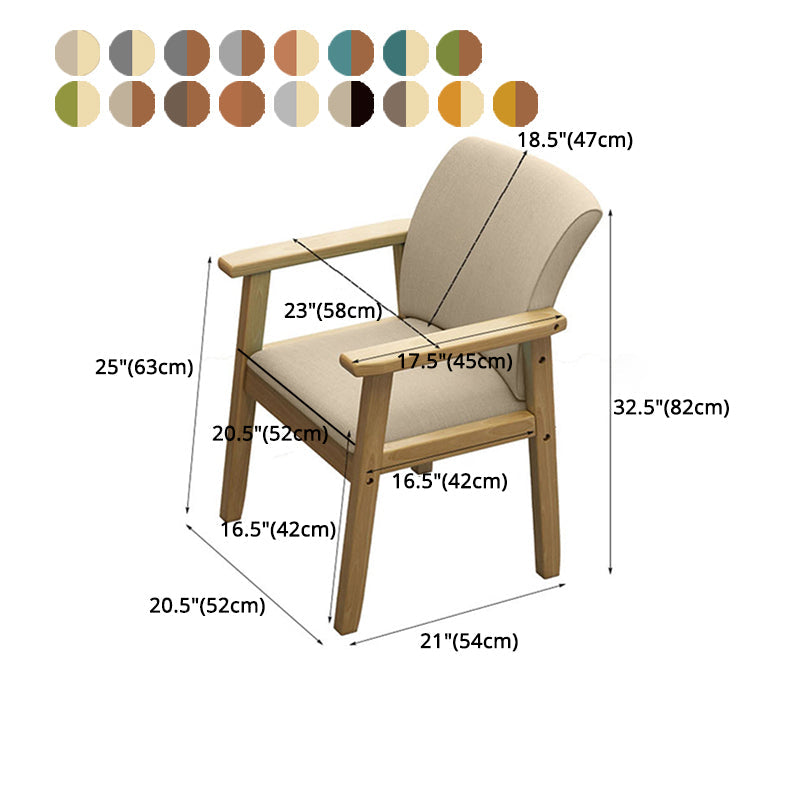 Modern Solid Dining Chair Dining Side Arm Chairs with Wooden Legs for Kitchen Clearhalo ' kitchen&dining_furn' 'Dining Chairs' 'Dining Tables & Seating' 'dining_chair' 'furn' 'furn_dining_chair' 'Furniture' 'furniture_dining_chair' 'Kitchen & Dining Furniture' 'kitchen' 4345626