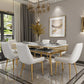 Modern 1/2/5/7 Pieces Dining Set Marble Dining Furniture Set /Separate Items 7 Pieces: White Table, 6 White Chairs Clearhalo 'Dining Room Sets' 'Dining Tables & Seating' 'dining_room_set' 'furn' 'furn_dining_room_set' 'Furniture' 'furniture_dining_room_set' 'Kitchen & Dining Furniture' 'kitchen&dining_furn' 'kitchen' 4346263