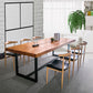 Industrial Wood Dining Room Set 1/2/7/9 Pieces Dining Furniture Set /Separate Items 7 Pieces: Table, 6 Wood Chairs Clearhalo 'Dining Room Sets' 'Dining Tables & Seating' 'dining_room_set' 'furn' 'furn_dining_room_set' 'Furniture' 'furniture_dining_room_set' 'Kitchen & Dining Furniture' 'kitchen&dining_furn' 'kitchen' 4346288