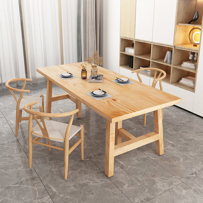 Modern 1/2/4/6 Pieces Dining Set Solid Wood Dining Furniture Set /Separate Items 4 Pieces: Table, 3 Grey Chairs Clearhalo 'Dining Room Sets' 'Dining Tables & Seating' 'dining_room_set' 'furn' 'furn_dining_room_set' 'Furniture' 'furniture_dining_room_set' 'Kitchen & Dining Furniture' 'kitchen&dining_furn' 'kitchen' 4346339
