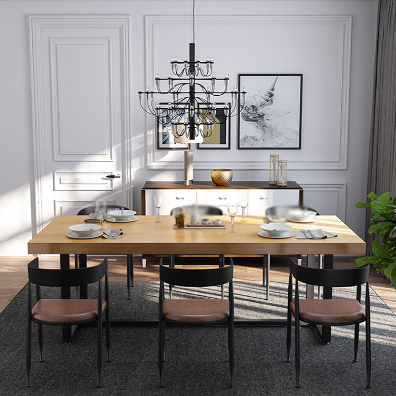 Industrial Wood Dining Room Set 1/2/5/7/13 Pieces Dining Furniture Set /Separate Items 7 Pieces: Table, 6 Chairs Clearhalo 'Dining Room Sets' 'Dining Tables & Seating' 'dining_room_set' 'furn' 'furn_dining_room_set' 'Furniture' 'furniture_dining_room_set' 'Kitchen & Dining Furniture' 'kitchen&dining_furn' 'kitchen' 4346359