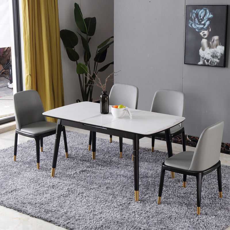 Glam 1/4/5/7 Pieces Sintered Stone Dining Set Dining Furniture Set /Separate Items Clearhalo 'Dining Room Sets' 'Dining Tables & Seating' 'dining_room_set' 'furn' 'furn_dining_room_set' 'Furniture' 'furniture_dining_room_set' 'Kitchen & Dining Furniture' 'kitchen&dining_furn' 'kitchen' 4346380