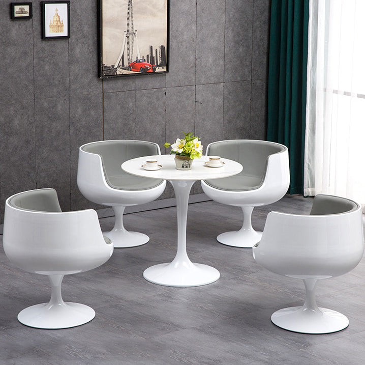 Modern Sintered Stone Dining Room Set 1/2/3/4/5 Pieces Dining Set /Separate Items 5 Pieces: White Table, 4 Chairs Clearhalo 'Dining Room Sets' 'Dining Tables & Seating' 'dining_room_set' 'furn' 'furn_dining_room_set' 'Furniture' 'furniture_dining_room_set' 'Kitchen & Dining Furniture' 'kitchen&dining_furn' 'kitchen' 4346394