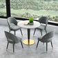 Modern Sintered Stone Dining Room Set 1/3/4/5 Pieces Dining Furniture Set /Separate Items 5 Pieces: Table, 4 Grey Chairs Clearhalo 'Dining Room Sets' 'Dining Tables & Seating' 'dining_room_set' 'furn' 'furn_dining_room_set' 'Furniture' 'furniture_dining_room_set' 'Kitchen & Dining Furniture' 'kitchen&dining_furn' 'kitchen' 4346437