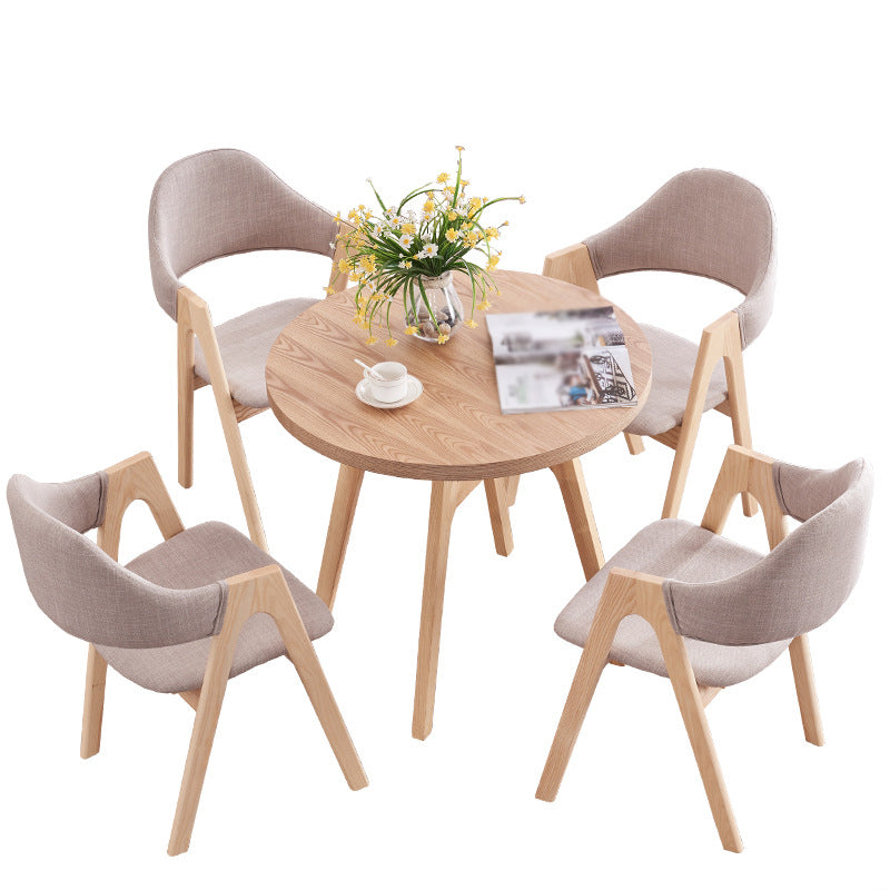 Modern 1/2/4/5 Pieces Dining Set Wood Dining Furniture Set /Separate Items 5 Pieces: Wood Table, 4 Chairs Clearhalo 'Dining Room Sets' 'Dining Tables & Seating' 'dining_room_set' 'Furniture' 'furniture_dining_room_set' 'Kitchen & Dining Furniture' 'kitchen&dining_furn' 'kitchen' 4346518