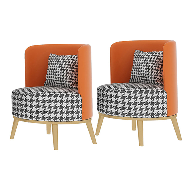 Glam 1/2/5 Pieces Metal Dining Set Dining Furniture Set /Separate Items 2 Orange Chairs Clearhalo 'Dining Room Sets' 'Dining Tables & Seating' 'dining_room_set' 'furn' 'furn_dining_room_set' 'Furniture' 'furniture_dining_room_set' 'Kitchen & Dining Furniture' 'kitchen&dining_furn' 'kitchen' 4346551