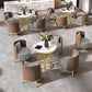 Glam 1/2/5 Pieces Metal Dining Set Dining Furniture Set /Separate Items Clearhalo 'Dining Room Sets' 'Dining Tables & Seating' 'dining_room_set' 'furn' 'furn_dining_room_set' 'Furniture' 'furniture_dining_room_set' 'Kitchen & Dining Furniture' 'kitchen&dining_furn' 'kitchen' 4346552
