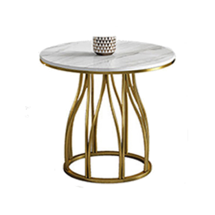 Glam 1/2/5 Pieces Metal Dining Set Dining Furniture Set /Separate Items White 31"L x 31"W Clearhalo 'Dining Room Sets' 'Dining Tables & Seating' 'dining_room_set' 'furn' 'furn_dining_room_set' 'Furniture' 'furniture_dining_room_set' 'Kitchen & Dining Furniture' 'kitchen&dining_furn' 'kitchen' 4346558