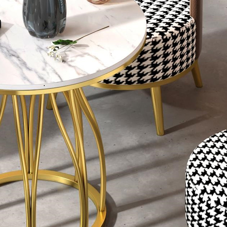 Glam 1/2/5 Pieces Metal Dining Set Dining Furniture Set /Separate Items Clearhalo 'Dining Room Sets' 'Dining Tables & Seating' 'dining_room_set' 'furn' 'furn_dining_room_set' 'Furniture' 'furniture_dining_room_set' 'Kitchen & Dining Furniture' 'kitchen&dining_furn' 'kitchen' 4346561