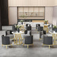 Glam 1/2/5 Pieces Metal Dining Set Dining Furniture Set /Separate Items Clearhalo 'Dining Room Sets' 'Dining Tables & Seating' 'dining_room_set' 'furn' 'furn_dining_room_set' 'Furniture' 'furniture_dining_room_set' 'Kitchen & Dining Furniture' 'kitchen&dining_furn' 'kitchen' 4346565