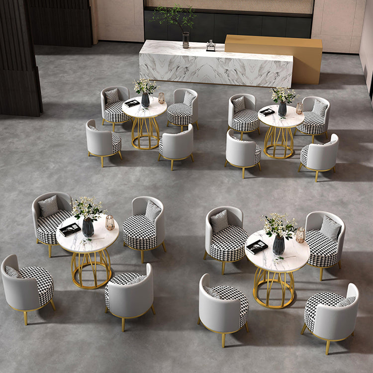 Glam 1/2/5 Pieces Metal Dining Set Dining Furniture Set /Separate Items Clearhalo 'Dining Room Sets' 'Dining Tables & Seating' 'dining_room_set' 'furn' 'furn_dining_room_set' 'Furniture' 'furniture_dining_room_set' 'Kitchen & Dining Furniture' 'kitchen&dining_furn' 'kitchen' 4346566
