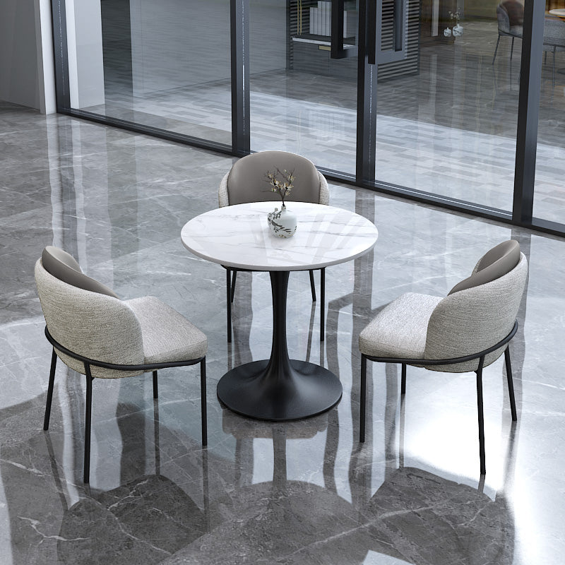 Modern 1/3/4/5 Pieces Metal Dining Set Dining Furniture Set /Separate Items 4 Pieces: Table, 3 Chairs Clearhalo 'Dining Room Sets' 'Dining Tables & Seating' 'dining_room_set' 'furn' 'furn_dining_room_set' 'Furniture' 'furniture_dining_room_set' 'Kitchen & Dining Furniture' 'kitchen&dining_furn' 'kitchen' 4346589