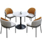 Modern 1/3/4/5 Pieces Metal Dining Set Dining Furniture Set /Separate Items 5 Pieces: Table, 4 Orange Chairs Clearhalo 'Dining Room Sets' 'Dining Tables & Seating' 'dining_room_set' 'furn' 'furn_dining_room_set' 'Furniture' 'furniture_dining_room_set' 'Kitchen & Dining Furniture' 'kitchen&dining_furn' 'kitchen' 4346590