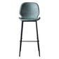 Contemporary Faux Fur Bar Stool Footrest Indoor Iron Legs Counter & Bar Stool Ocean Blue 1 Piece Clearhalo 'Bar Furniture' 'Bar Stools' 'bar_stools' 'furn' 'furn_bar_stools' 'furniture_bar_stools' 'Kitchen & Dining Furniture' 'kitchen&dining_furn' 'kitchen' 'kitchen_furn' Furniture' 4346662