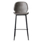 Contemporary Faux Fur Bar Stool Footrest Indoor Iron Legs Counter & Bar Stool Light Gray 1 Piece Clearhalo 'Bar Furniture' 'Bar Stools' 'bar_stools' 'furn' 'furn_bar_stools' 'furniture_bar_stools' 'Kitchen & Dining Furniture' 'kitchen&dining_furn' 'kitchen' 'kitchen_furn' Furniture' 4346665