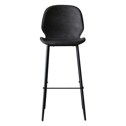 Contemporary Faux Fur Bar Stool Footrest Indoor Iron Legs Counter & Bar Stool Dark Gray 1 Piece Clearhalo 'Bar Furniture' 'Bar Stools' 'bar_stools' 'furn' 'furn_bar_stools' 'furniture_bar_stools' 'Kitchen & Dining Furniture' 'kitchen&dining_furn' 'kitchen' 'kitchen_furn' Furniture' 4346666