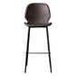 Contemporary Faux Fur Bar Stool Footrest Indoor Iron Legs Counter & Bar Stool Dark Brown 1 Piece Clearhalo 'Bar Furniture' 'Bar Stools' 'bar_stools' 'furn' 'furn_bar_stools' 'furniture_bar_stools' 'Kitchen & Dining Furniture' 'kitchen&dining_furn' 'kitchen' 'kitchen_furn' Furniture' 4346668